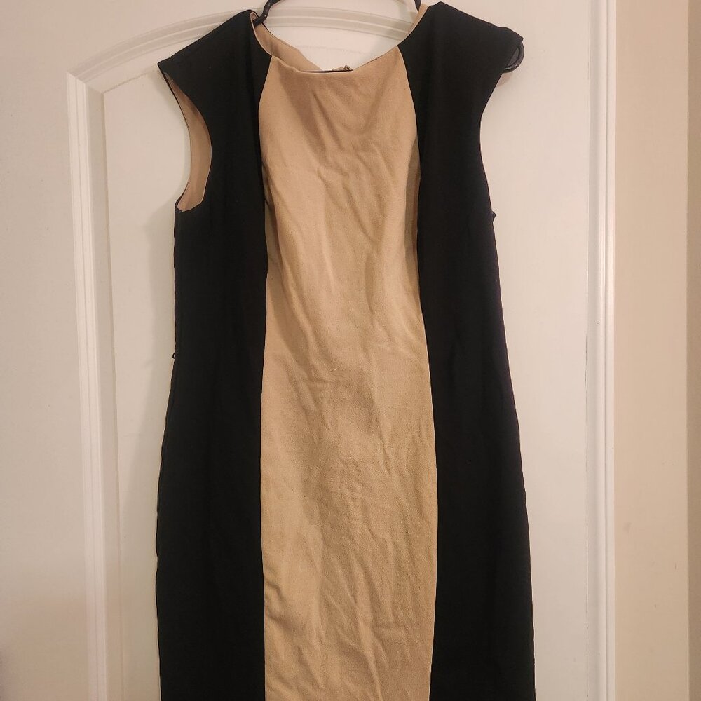 New York & Company Black & Tan Dress